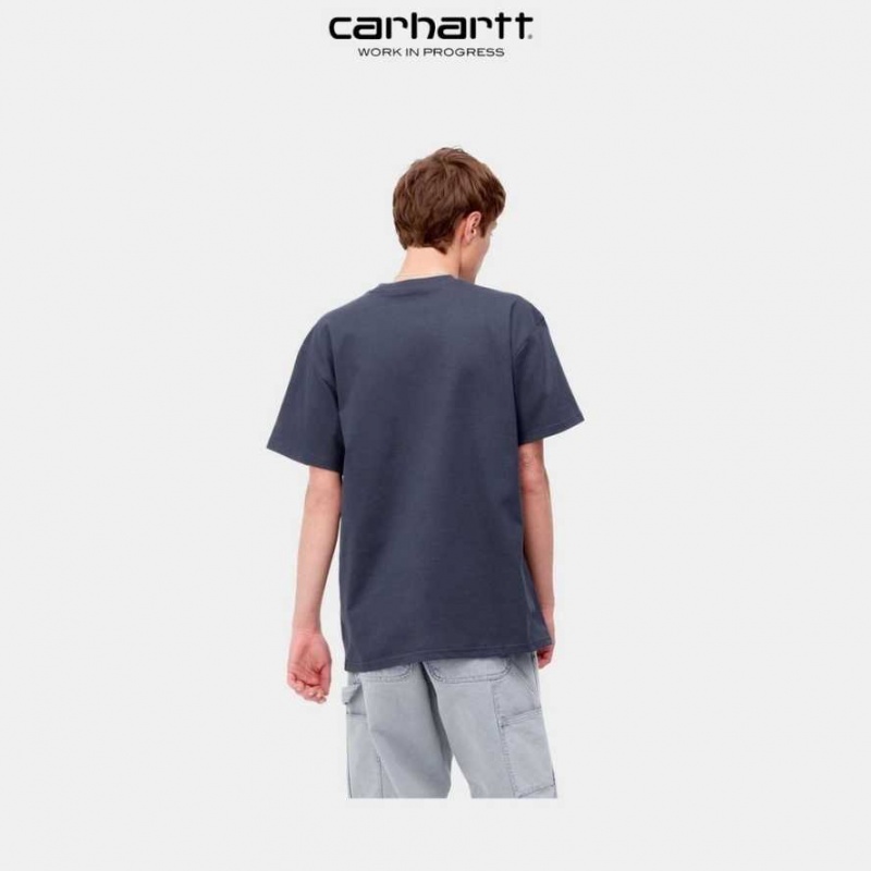 Enzian Carhartt Wip American Script T-Shirt - Danmark NMR-4880760