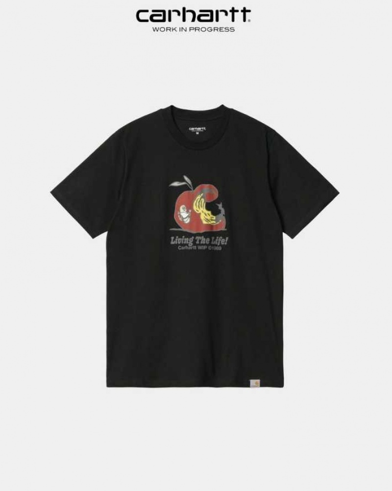 Noir Carhartt Wip Appetite T-Shirt - Danmark KFI-1611933