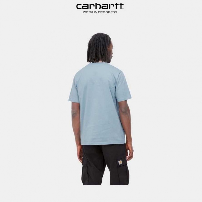 Misty Sky Carhartt Wip Appetite T-Shirt Misty - Danmark YHC-8611760