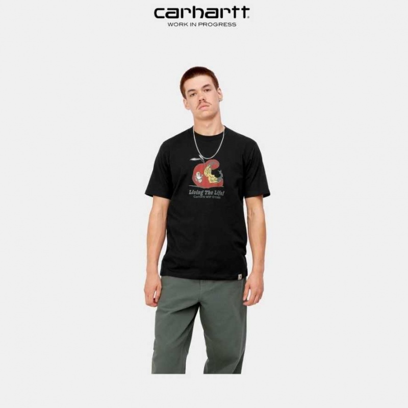 Noir Carhartt Wip Appetite T-Shirt - Danmark KFI-1611933