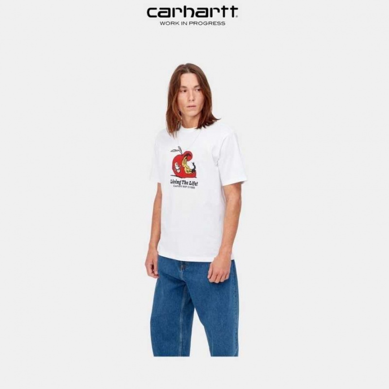 Blanche Carhartt Wip Appetite T-Shirt - Danmark JLD-3477888