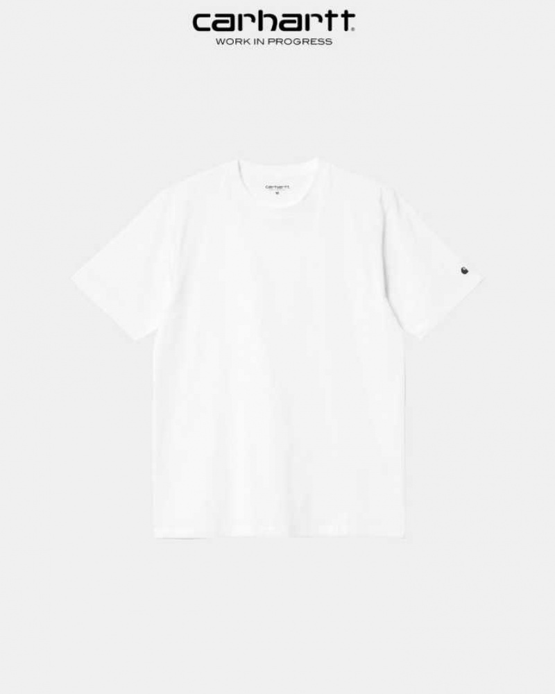 Blanche Carhartt Wip Base T-Shirt - Danmark NVN-4397076