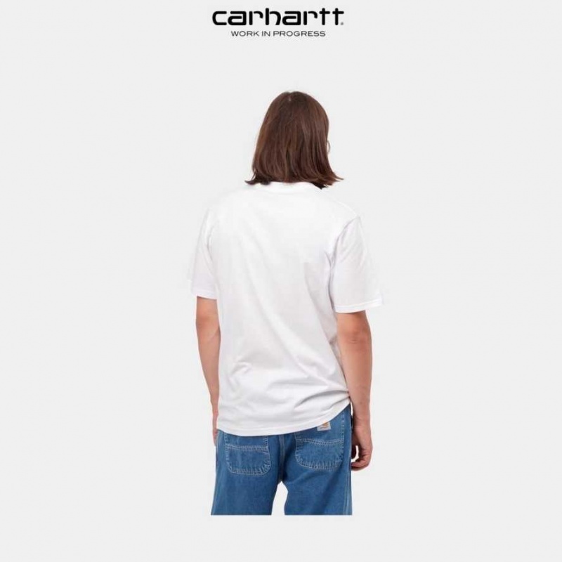 Blanche Carhartt Wip Base T-Shirt - Danmark NVN-4397076