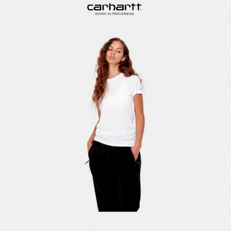 Blanche Carhartt Wip Basis T-Shirt - Danmark XTZ-2654398