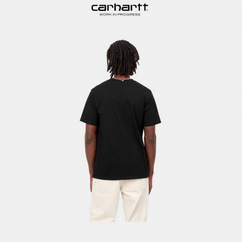 Noir Carhartt Wip Base T-Shirt - Danmark FZL-2391304