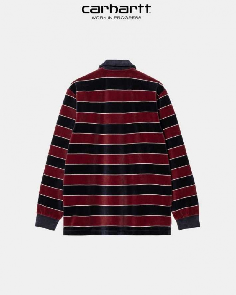 Corvina Carhartt Wip Bills Stripe Rugby Shirt - Danmark FOJ-9454049