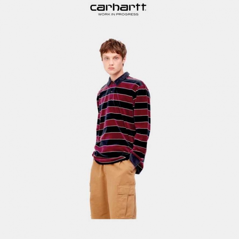 Corvina Carhartt Wip Bills Stripe Rugby Shirt - Danmark FOJ-9454049