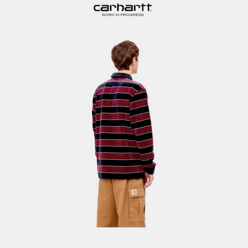 Corvina Carhartt Wip Bills Stripe Rugby Shirt - Danmark FOJ-9454049