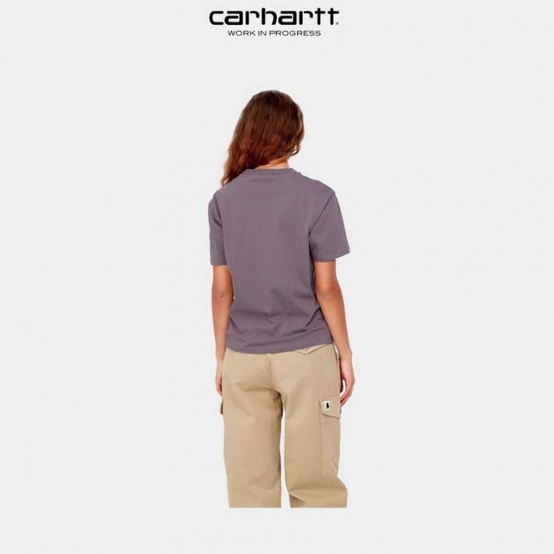 Misty Thistle Carhartt Wip Book Pocket T-Shirt Misty - Danmark XAS-3837123