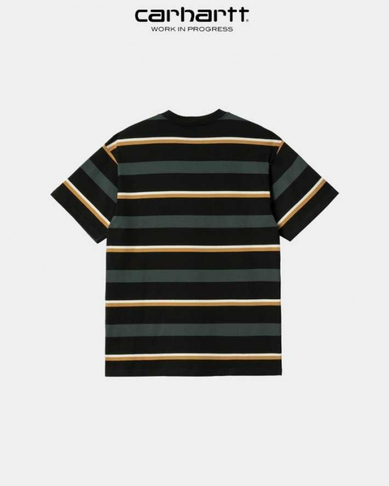 Juniper Carhartt Wip Bowman Stripe T-Shirt - Danmark ISX-1242742