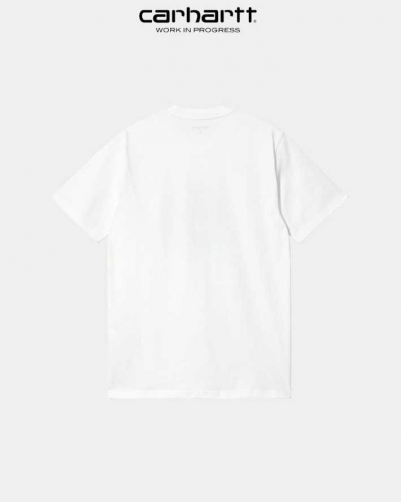 Blanche Carhartt Wip Cabin T-Shirt - Danmark HYT-7875334