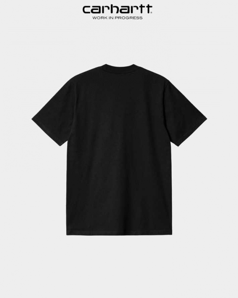 Noir Carhartt Wip Cabin T-Shirt - Danmark JGT-2433958