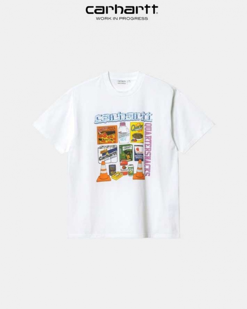 Blanche Carhartt Wip WIP x Quartersnacks Graphique T-Shirt - Danmark FHH-9238264