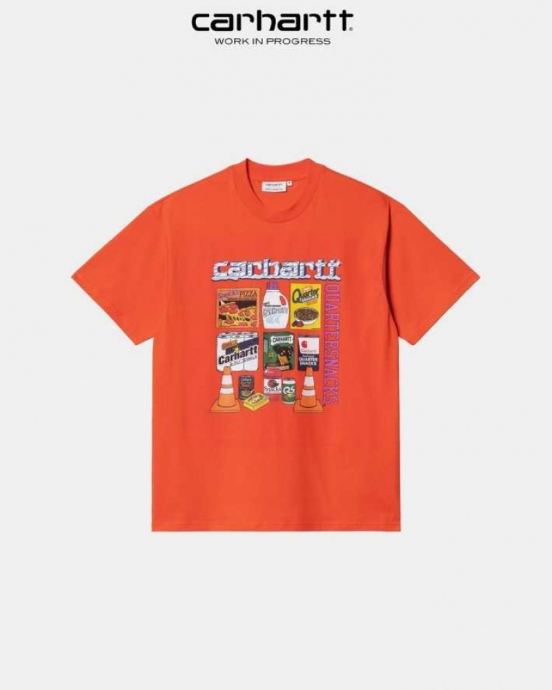 Orange Carhartt Wip WIP x Quartersnacks Graphique T-Shirt - Danmark ALQ-3183774