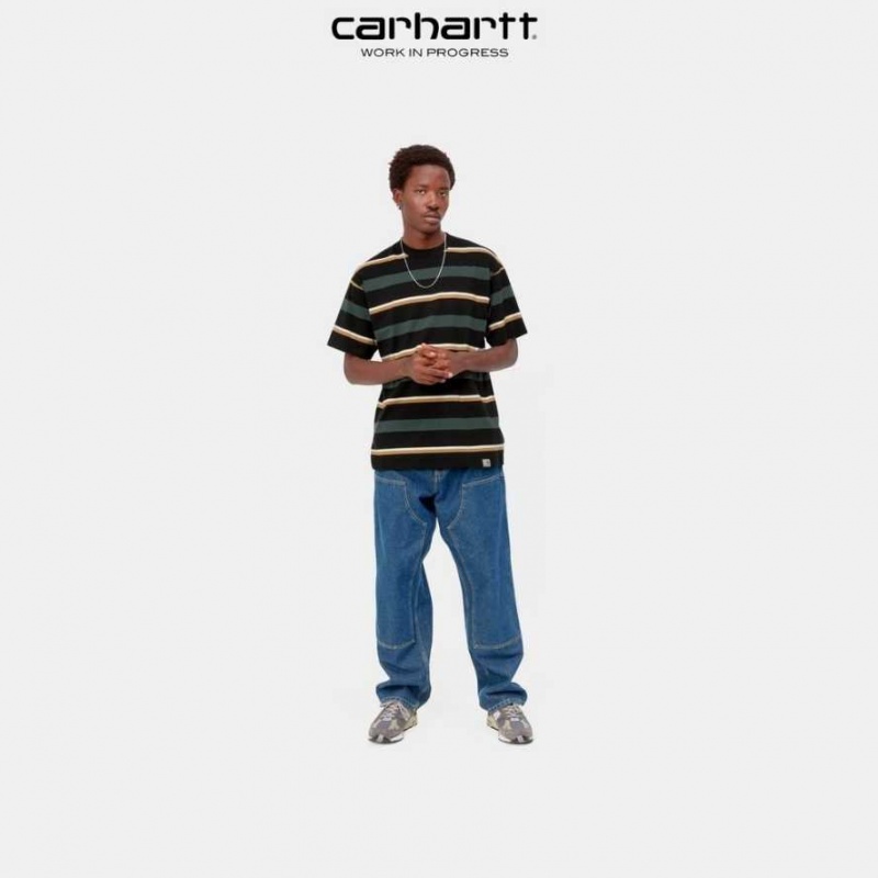 Juniper Carhartt Wip Bowman Stripe T-Shirt - Danmark ISX-1242742