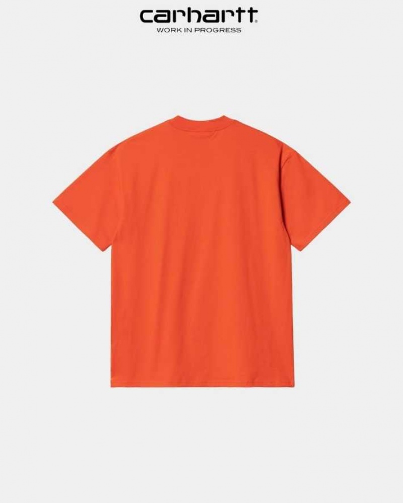 Orange Carhartt Wip WIP x Quartersnacks Graphique T-Shirt - Danmark ALQ-3183774