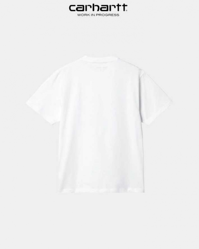 Blanche Carhartt Wip Casey T-Shirt - Danmark HGY-3814219