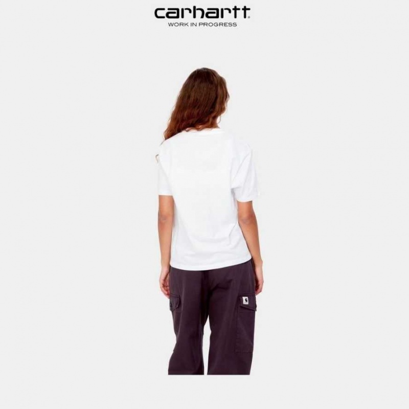 Blanche Carhartt Wip Casey T-Shirt - Danmark HGY-3814219