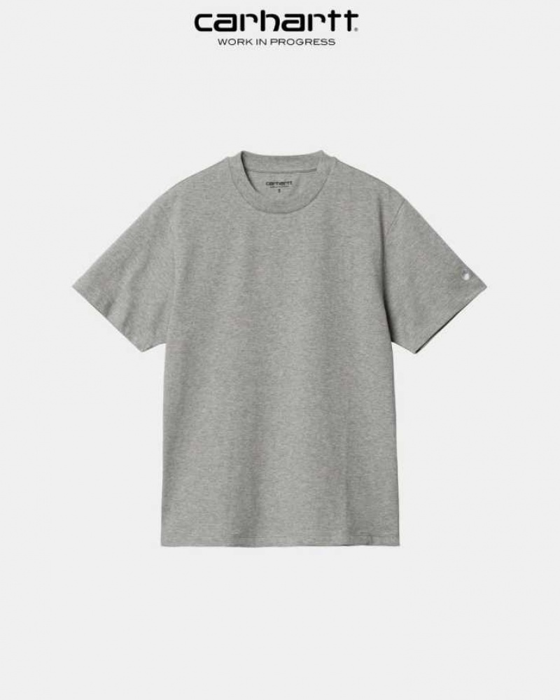 Grise Carhartt Wip Casey T-Shirt - Danmark QJC-5011135