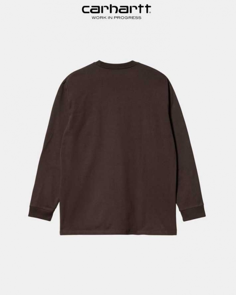 Noir Carhartt Wip Chase Long Sleeve T-Shirt - Danmark MSM-6731184