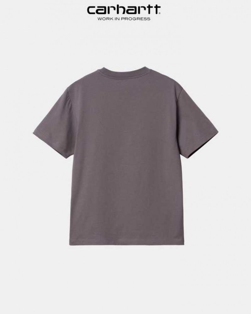 Misty Thistle Carhartt Wip Casey T-Shirt Misty - Danmark OXR-2393388