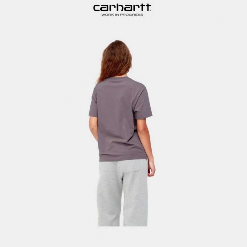 Misty Thistle Carhartt Wip Casey T-Shirt Misty - Danmark OXR-2393388