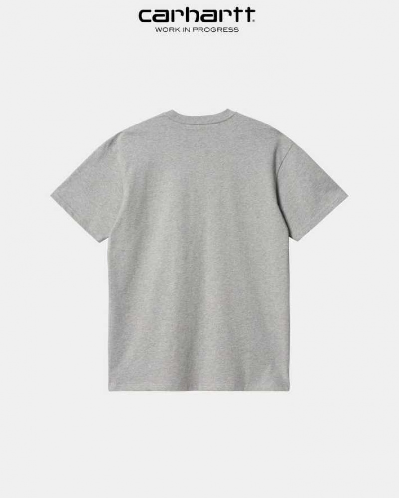 Grise Carhartt Wip Chase T-Shirt - Danmark YCS-8513575