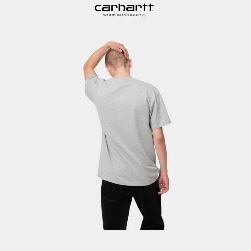 Grise Carhartt Wip Chase T-Shirt - Danmark YCS-8513575