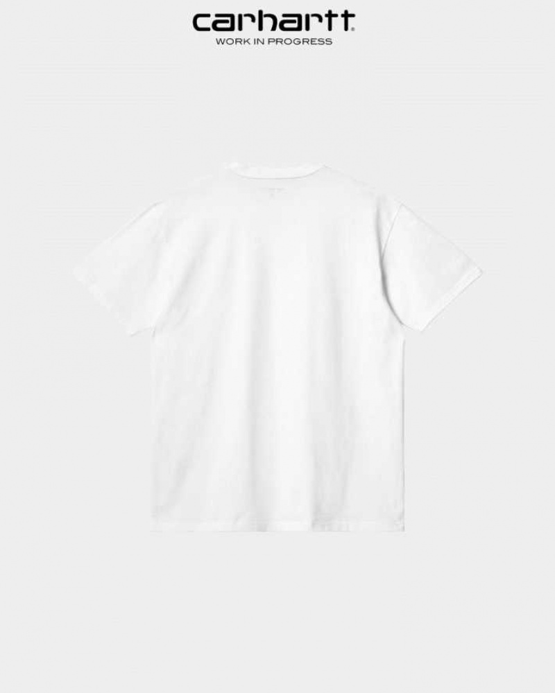 Blanche Carhartt Wip Chase T-Shirt - Danmark FEJ-8906438