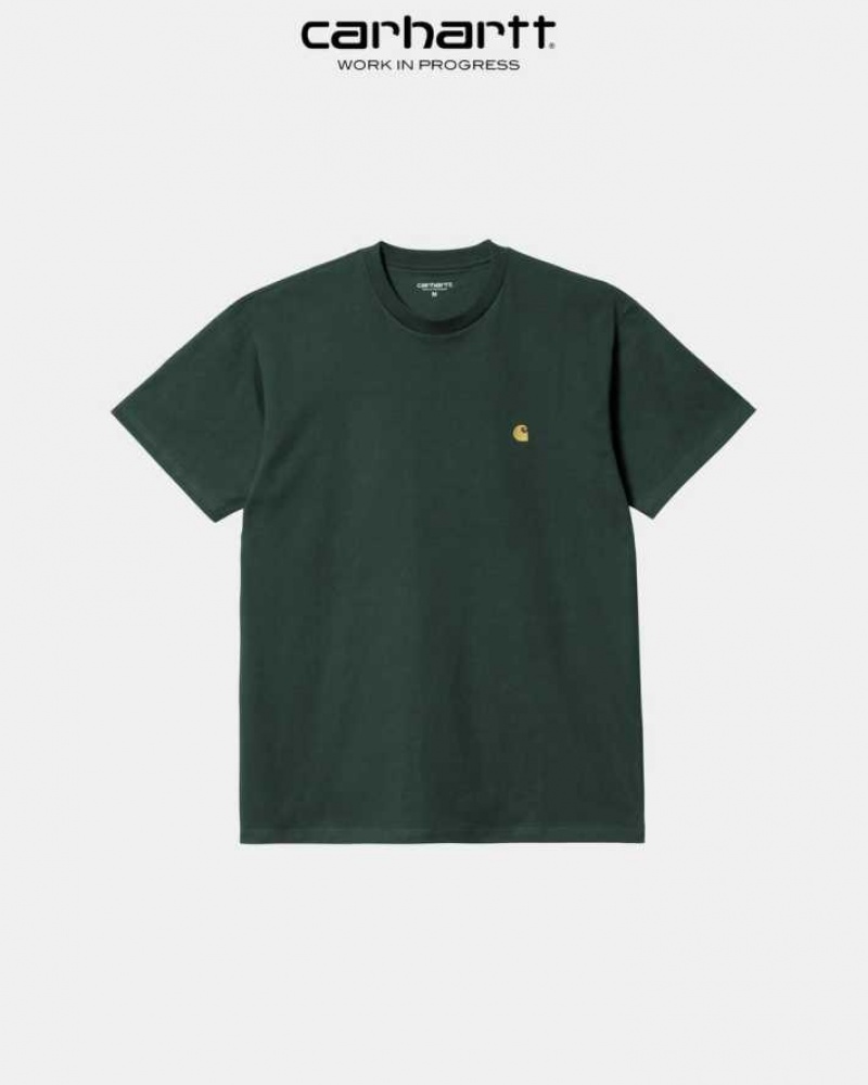 Juniper Carhartt Wip Chase T-Shirt - Danmark XZS-5437645