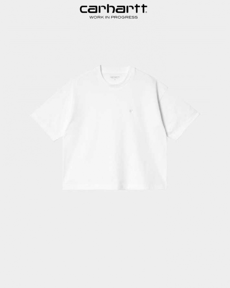 Blanche Carhartt Wip Chester T-Shirt - Danmark RFP-0692109