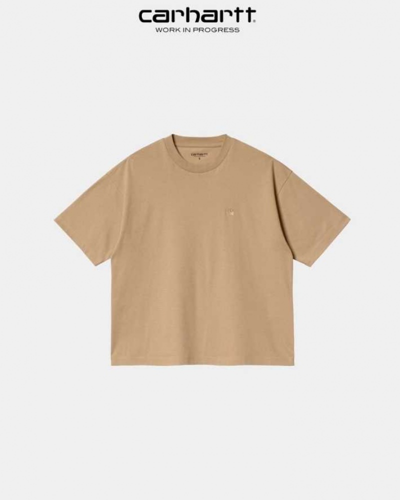 Marron Carhartt Wip Chester T-Shirt - Danmark CBA-8755592