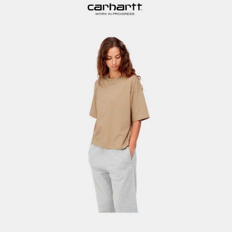 Marron Carhartt Wip Chester T-Shirt - Danmark CBA-8755592