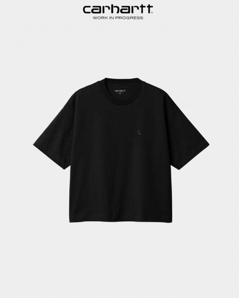 Noir Carhartt Wip Chester T-Shirt - Danmark LIX-0324564