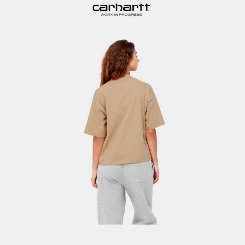 Marron Carhartt Wip Chester T-Shirt - Danmark CBA-8755592