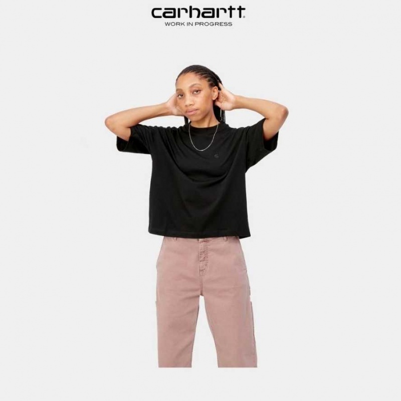 Noir Carhartt Wip Chester T-Shirt - Danmark LIX-0324564