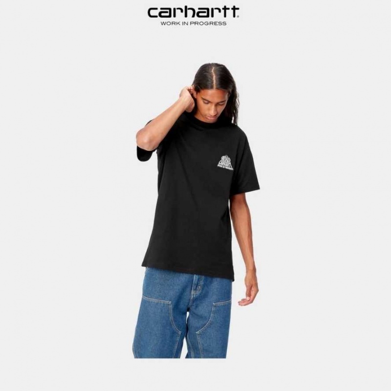 Noir Carhartt Wip City T-Shirt - Danmark QAE-5969112