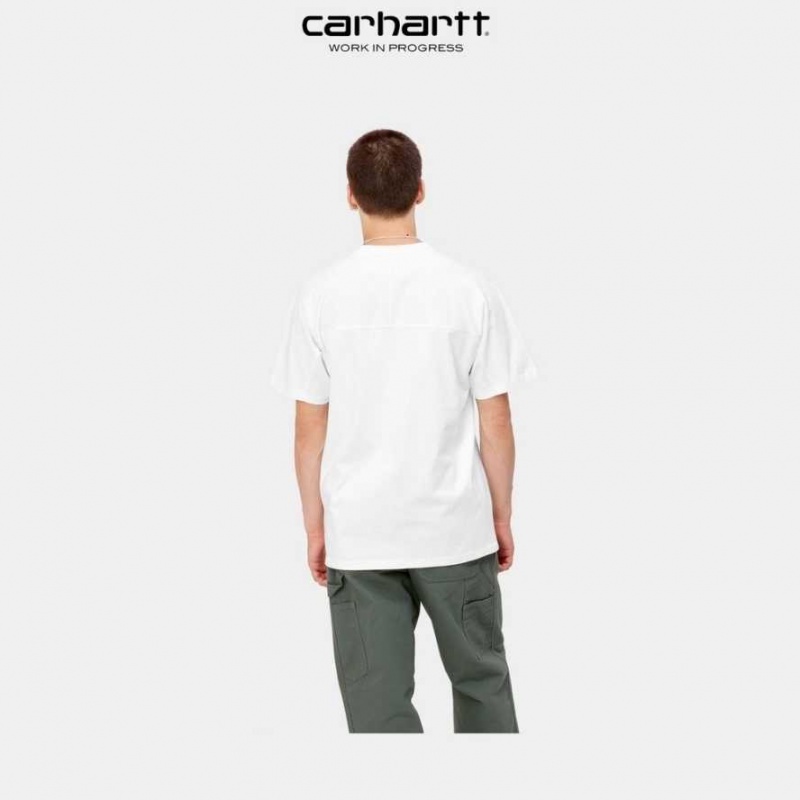 Blanche Carhartt Wip City T-Shirt - Danmark JYK-0162053