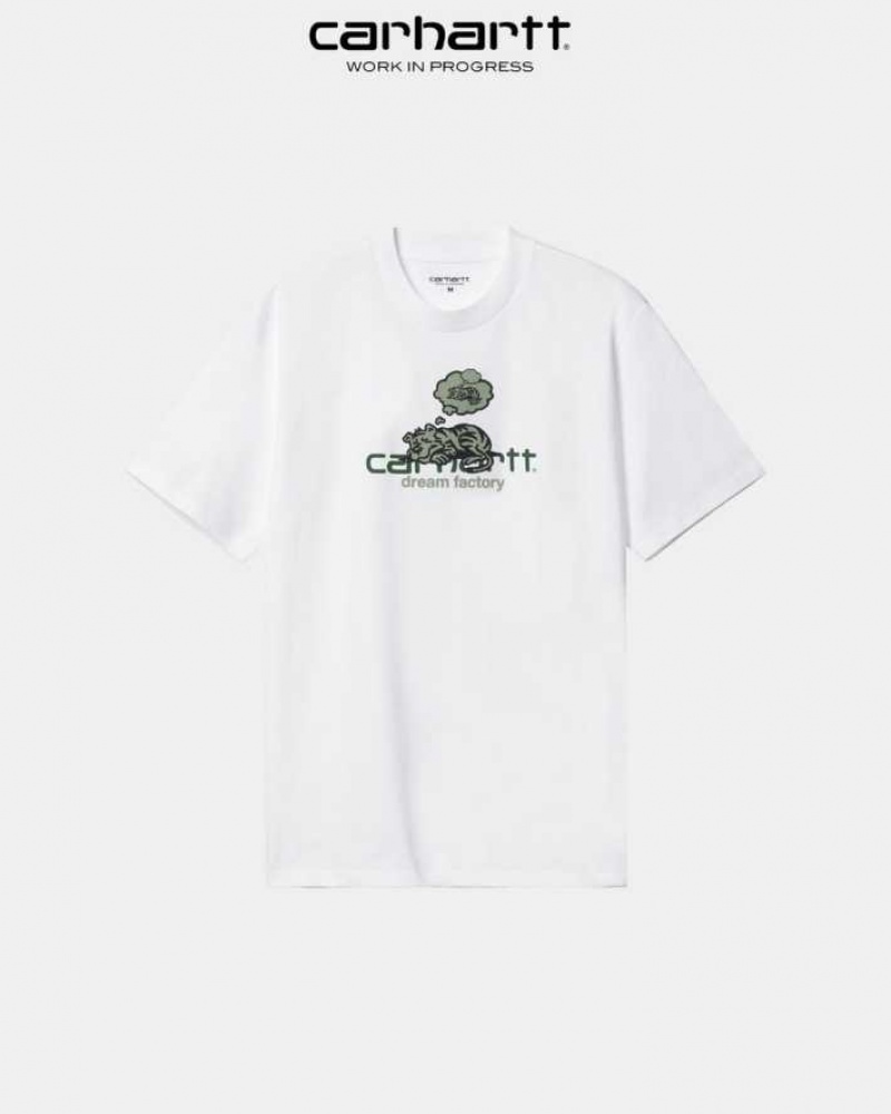 Blanche Carhartt Wip Dream Factory T-Shirt - Danmark HSD-6654951