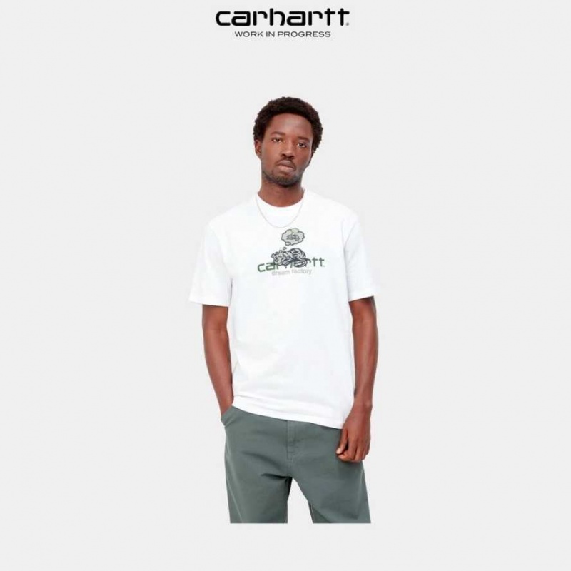 Blanche Carhartt Wip Dream Factory T-Shirt - Danmark HSD-6654951