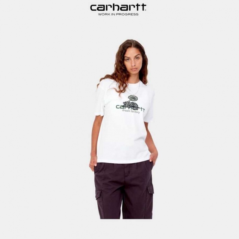 Blanche Carhartt Wip Dream Factory T-Shirt - Danmark IJW-1498922