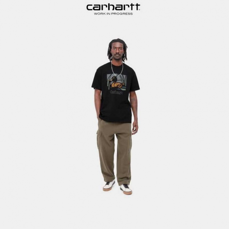 Noir Carhartt Wip Duck Pond T-Shirt - Danmark VJV-4222906