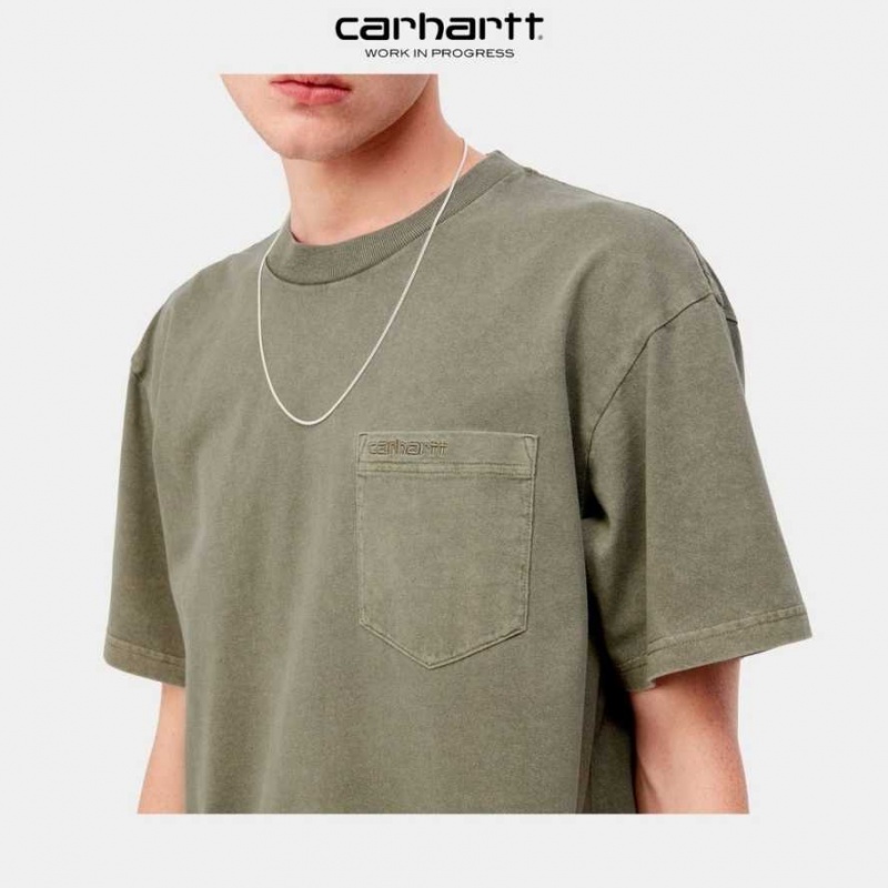 Seaweed Carhartt Wip Duster Pocket T-Shirt - Danmark IJJ-0927813