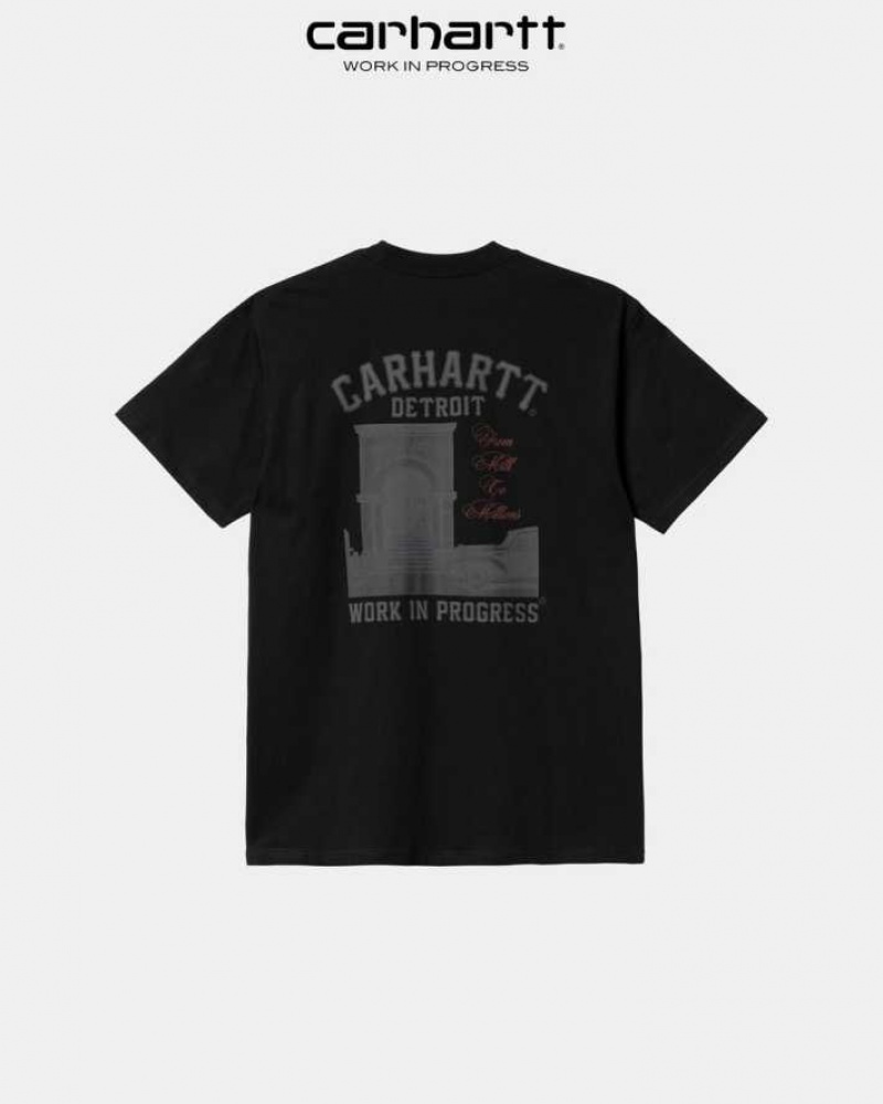 Noir Carhartt Wip Entrance T-Shirt - Danmark YDM-9705810