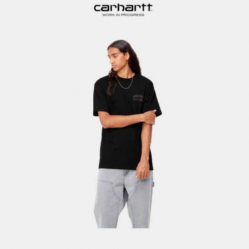 Noir Carhartt Wip Entrance T-Shirt - Danmark YDM-9705810