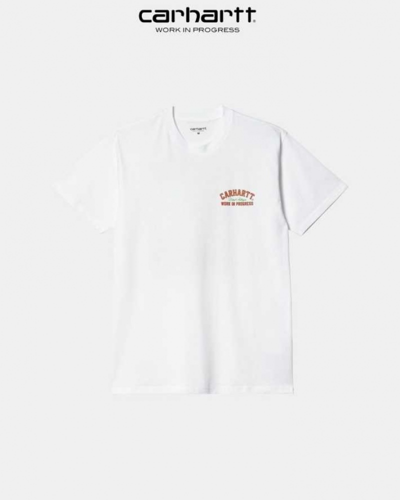 Blanche Carhartt Wip Entrance T-Shirt - Danmark ZZD-8399143