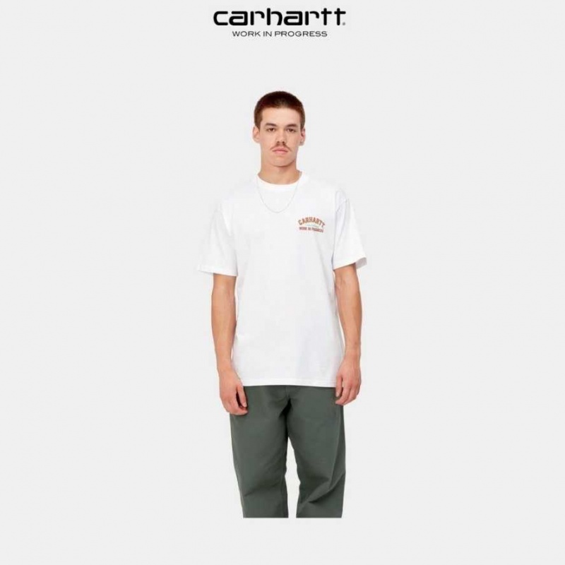 Blanche Carhartt Wip Entrance T-Shirt - Danmark ZZD-8399143