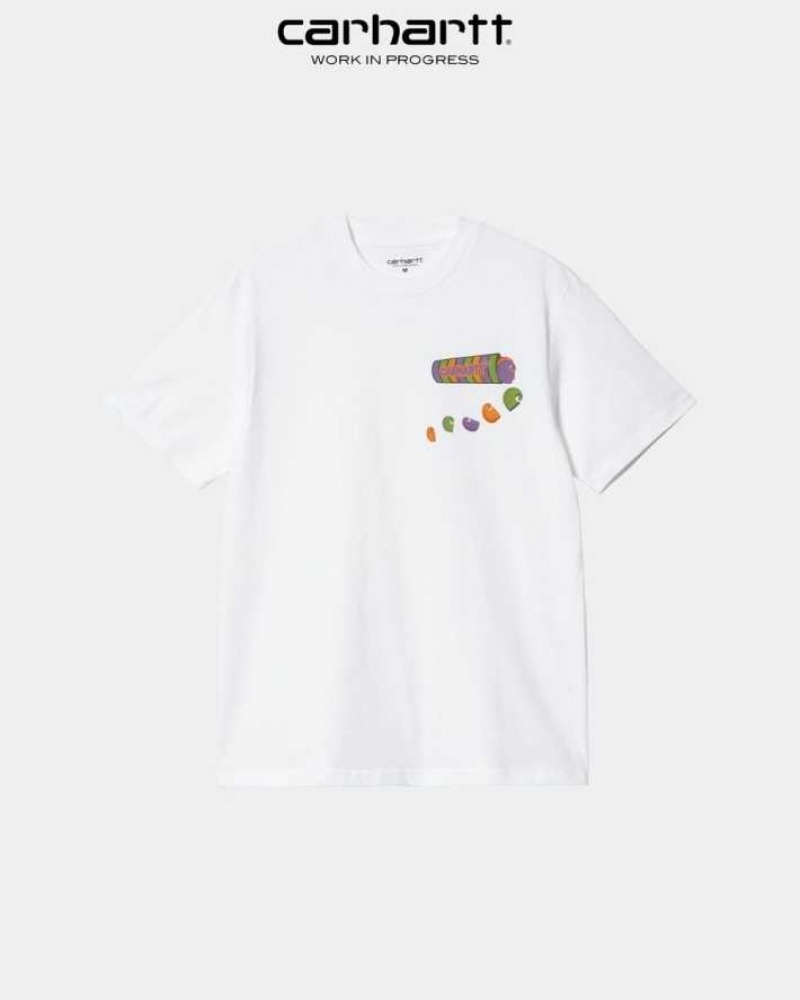 Blanche Carhartt Wip Frolo T-Shirt - Danmark OSI-8263006