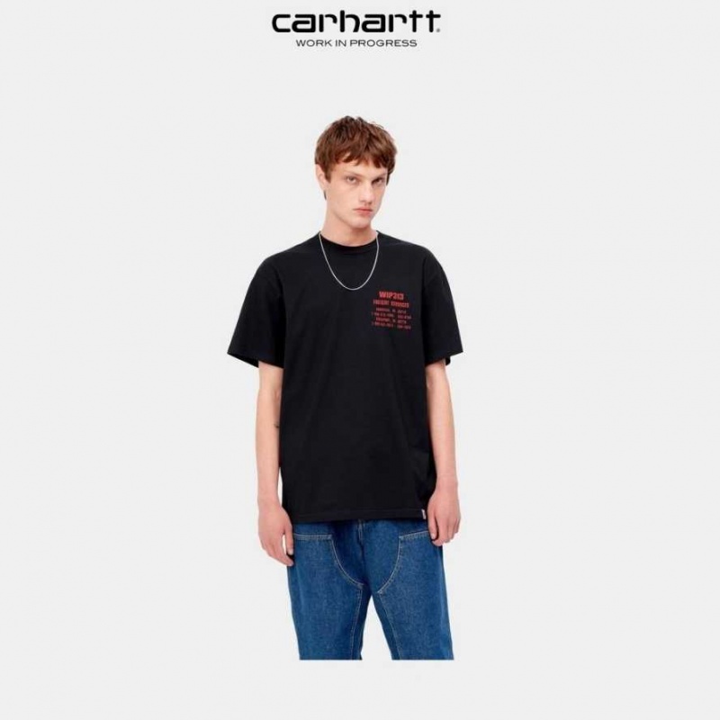 Bleu Marine Foncé Carhartt Wip Freight Services T-Shirt Bleu Marine - Danmark EHW-6489923