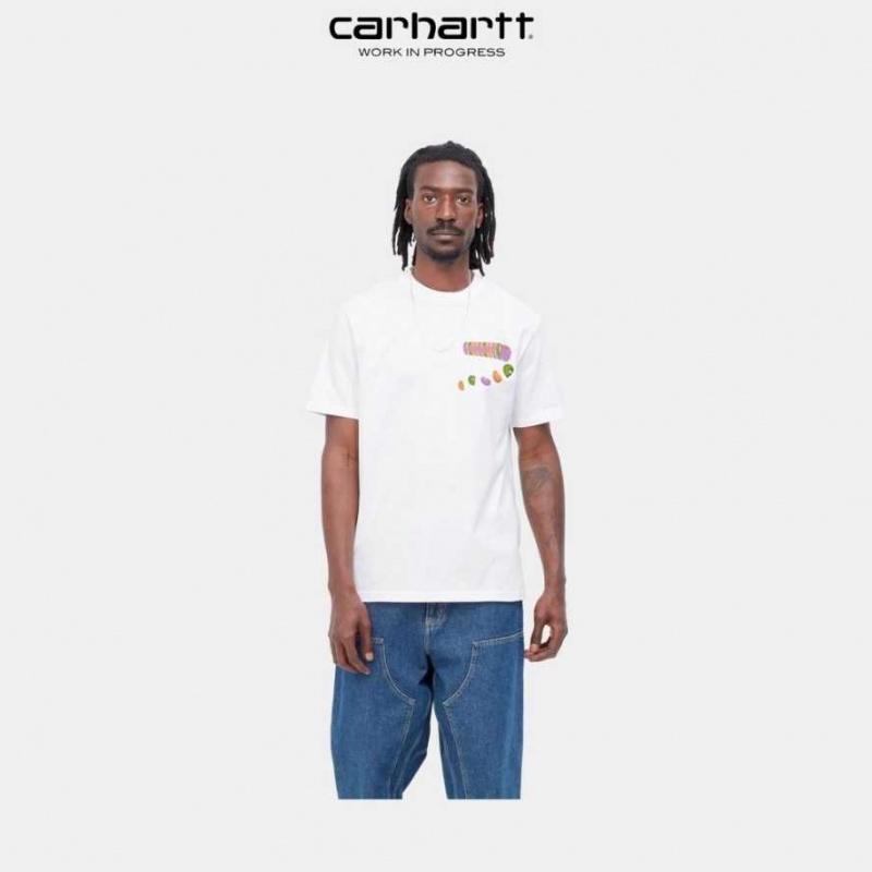 Blanche Carhartt Wip Frolo T-Shirt - Danmark OSI-8263006